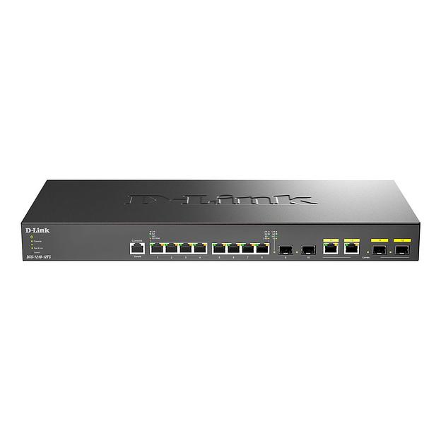 D-Link DXS-1210-12TC/B1A PROJ Настраиваемый L2+ коммутатор с 8 портами 10GBase-T, 2 портами 10GBase-X SFP+ и 2 комбо?портами 10GBase-T/SFP+ фото 1
