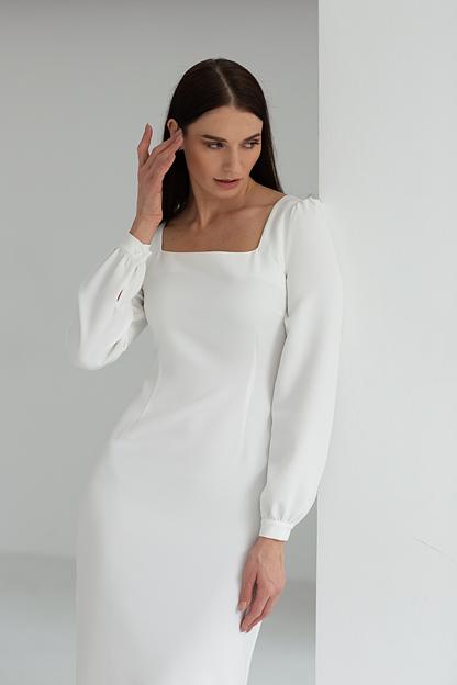 Платье «Бритни» Молочное ОПТ фото 2