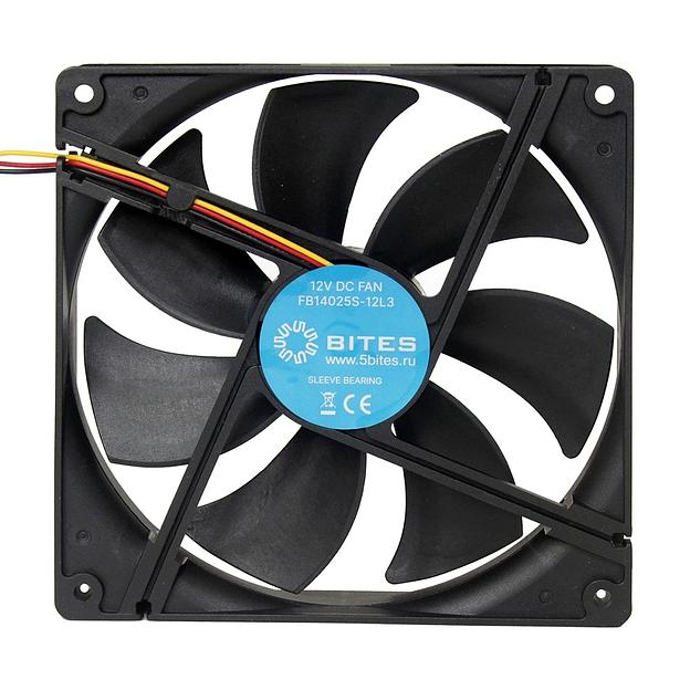 5bites Вентилятор FB14025S-12L3 140X25 / SLEEVE / 1200RPM / 3P фото 1