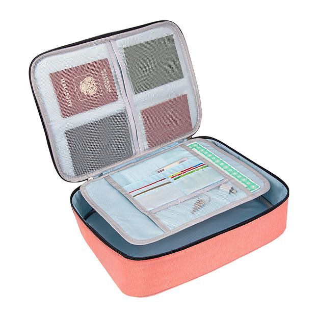 Органайзер для хранения документов, Д370 Ш270 В100, коралловый фото 1