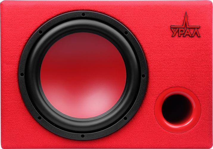 Сабвуфер автомобильный Ural АС-У12А КРАСНЫЙ 300Вт активный (30см/12") фото 1