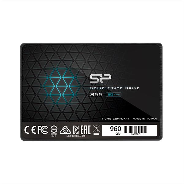 Твердотельный накопитель Solid State Disk Silicon Power Slim S55 960Gb SATA-III 2,5”/7мм SP960GBSS3S55S25 (SP960GBSS3S55S25) фото 1