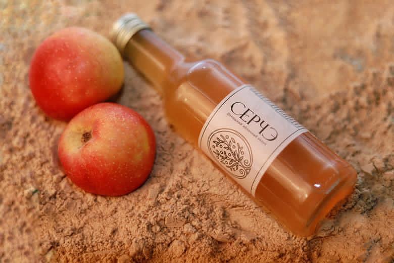 Натуральный яблочный уксус Серчэ 4% нефильтрованный непастеризованный 250 мл фото 1