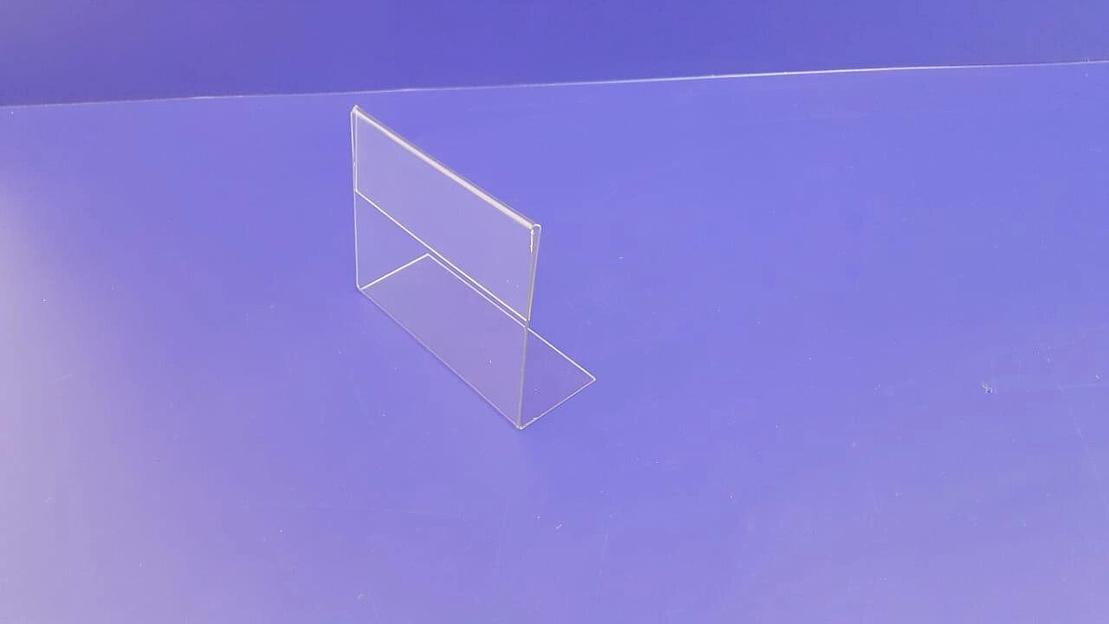 Наклонная подставка менюхолдер бесцветная  – стойка тейбл тент из прозрачного пластика Пэт 1 мм. фото 5