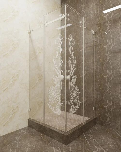 Душевое ограждение КазСтекло КС-120КД с узором фото 1