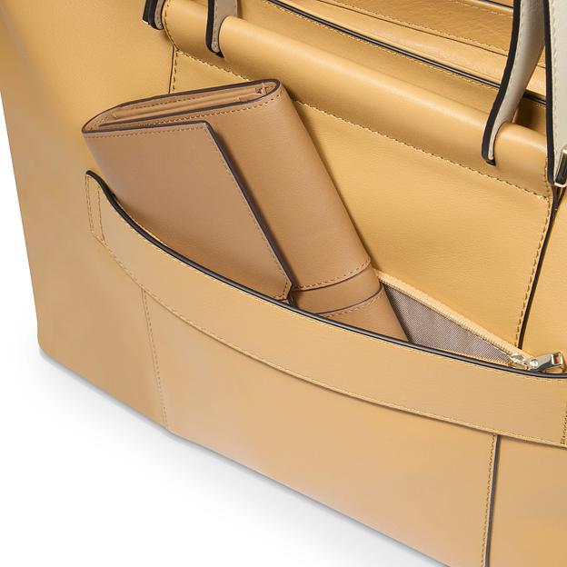 Деловая сумка женская Piquadro Circle BD3336W92/GBE с отделением для ноутбука шафрановый/бежевый натур.кожа фото 4