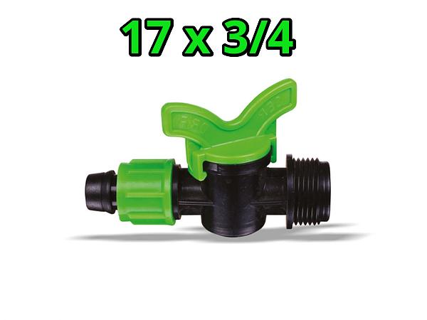 Кран гайка-резьба 17×3/4 фото 1