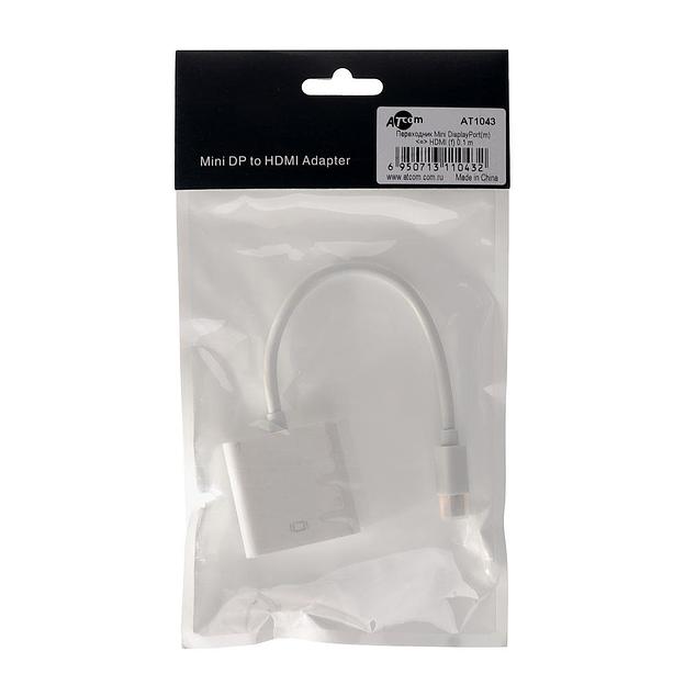 Кабель а/в ATCOM 0.1m м MiniDisplayport<=>HDMI AT1043 фото 3
