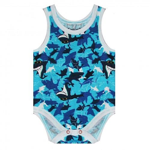 Боди детское 07.9 набивка акулы ОПТ фото 1