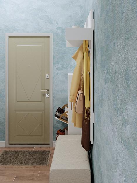 Вешалка настенная Wood&Stone «Малави» белая 104×28.2×130 см фото 2