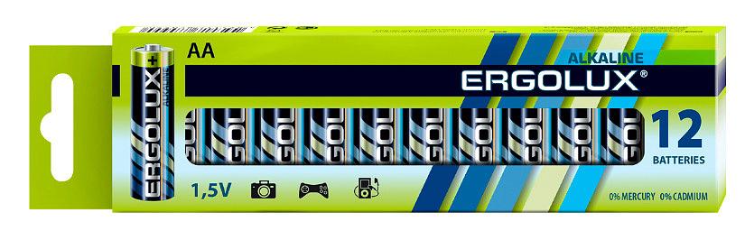 Батарея Ergolux Alkaline LR6 BP-12 AA 2800mAh (12шт) коробка фото 1