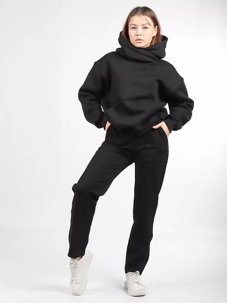 Брюки женские OKSMILE «Джерси» чёрные фото 2