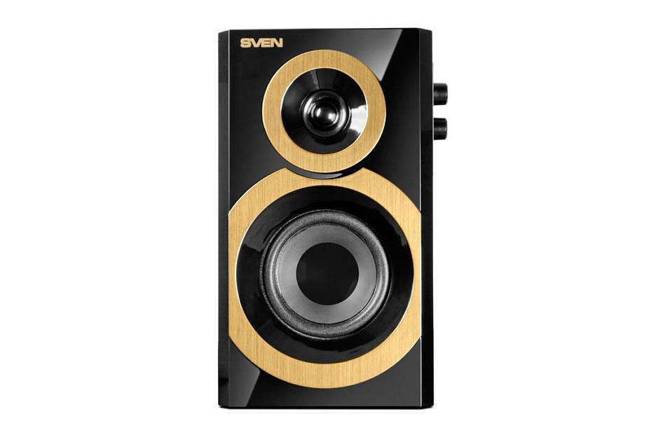 SVEN SPS-619 GOLD, чёрный, акустическая система 2.0, мощность 2х10 Вт(RMS) SVEN SPS-619 Gold (SV-0120619GD) фото 2