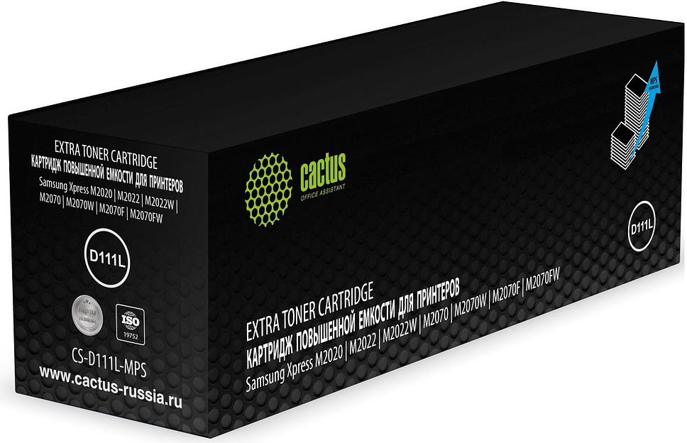 Картридж лазерный Cactus CS-D111L-MPS черный (3000стр.) для Samsung Xpress M2022/M2020/M2021/M2020W/M2070/M2070FW/M2071 /M2071FH/M2021W/M2022W/M2070F/M2070W/M2071F фото 1