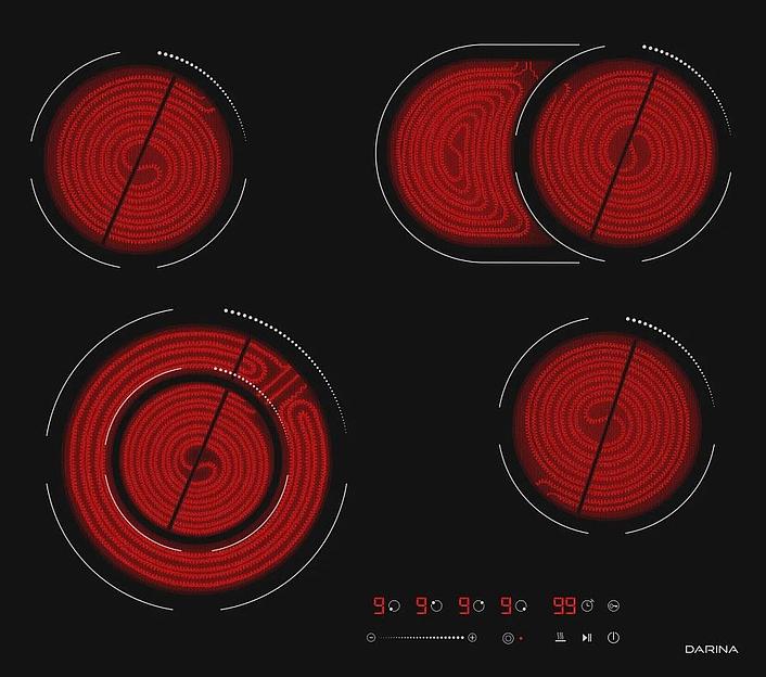 Электрическая варочная поверхность Darina 6Р Е328 B черный фото 3