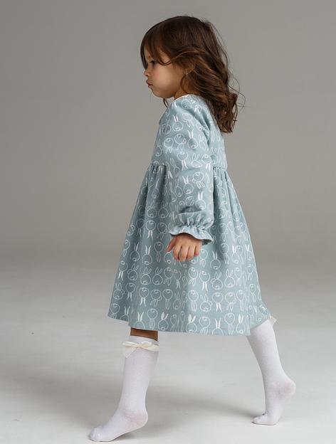 Платье MINI DI «Риана» зайцы на мятном, арт.160/880 ОПТ фото 3