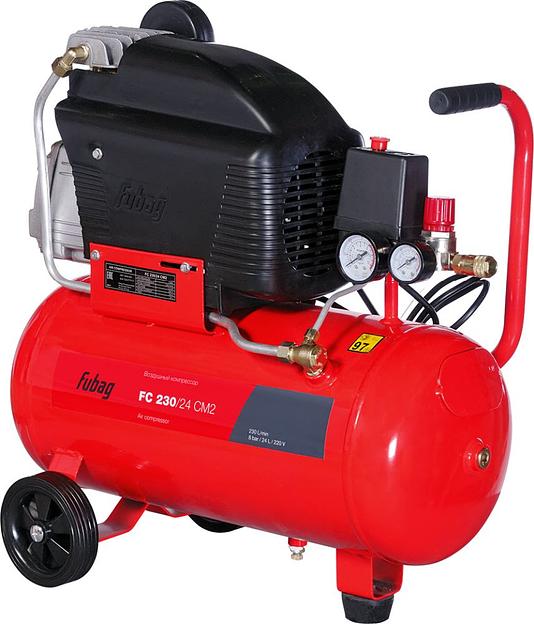 Компрессор поршневой Fubag FС 230/24 CM2 масляный 230л/мин 24л 1500Вт красный/черный фото 2