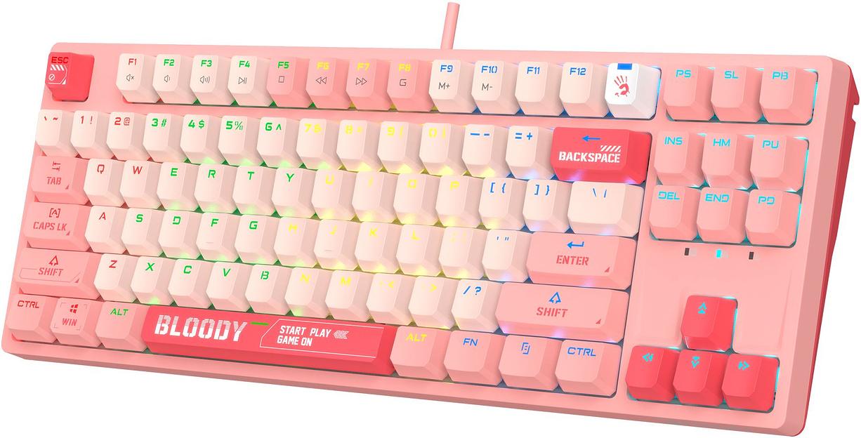 Клавиатура A4Tech Bloody S87 Energy механическая розовый USB for gamer LED (S87 USB ENERGY PINK) фото 5