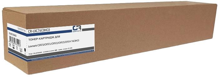 Картридж лазерный CopyRite CR-LXC76C0HC0 76C0HC0 голубой (34000стр.) для Lexmark CX921de/CX922de/CX923de/CX924dxe/CX924dte фото 1