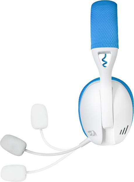Беспроводная игровая гарнитура REDRAGON IRE PRO бело-синяя (USB, 2.4G, Bluetooth, 40 мм, 400 мАч) фото 4