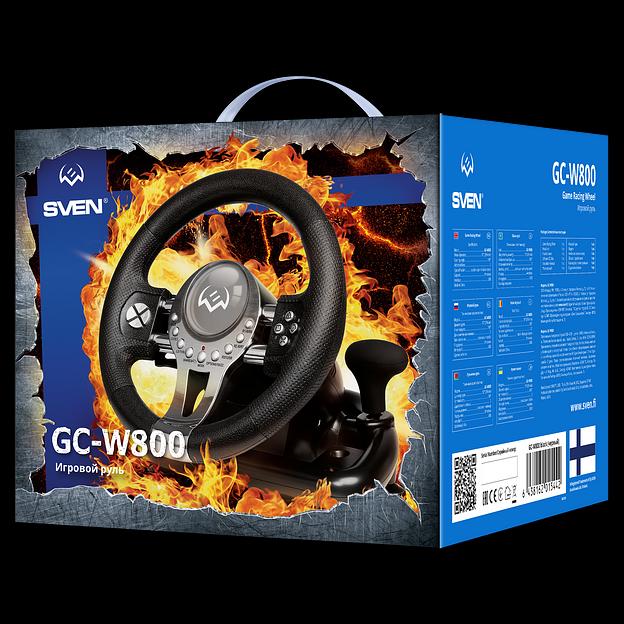 Руль SVEN GC-W800 (педали, вибро, скоба, D-pad, 12 кл, PC/PS3/PS4/XBOXONE/Xinput) Sven SV-015442 фото 9