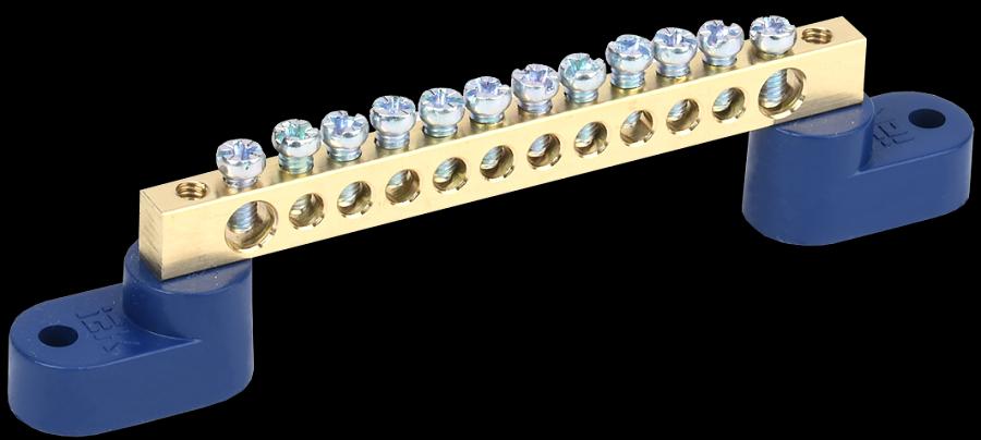 Шина нулевая на 2 угловых изоляторах ШНИ-6х9-12-У2-С фото 1