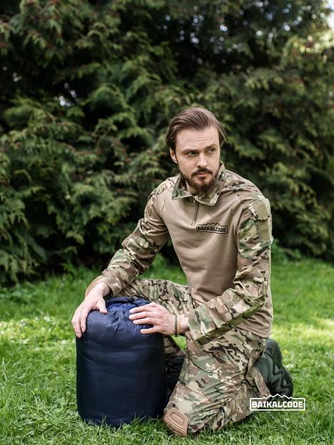 Спальный мешок туристический синий фото 4