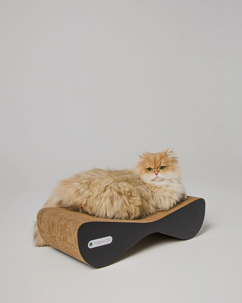 Когтеточка-лежанка дроп черный обод 54х14х22 см опт фото 3