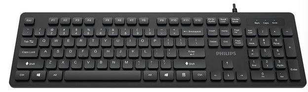 Аксессуары Philips Проводная Клавиатура SPK6264, USB 2.0 104 клав, русская заводская раскладка, чёрный (SPK6264B/60) фото 1