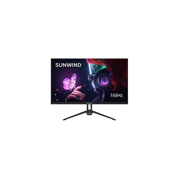 27" Монитор SunWind SUN-M27BA107, 1920x1080, IPS, 165Гц, 2хHDMI, 1хDP, черный фото 1