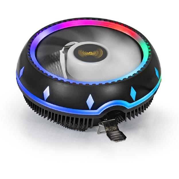 Exegate EX286156RUS Кулер ExeGate Dark Magic EE126M-PWM.RGB (Al black coating, LGA775/1150/1151/1155/1156/1200/1700/AM2/AM2+/AM3/AM3+/AM4/FM1/FM2/754/939/940,TDP100W,Fan120mm,PWM, 900-2000RPM, Hydro b фото 1