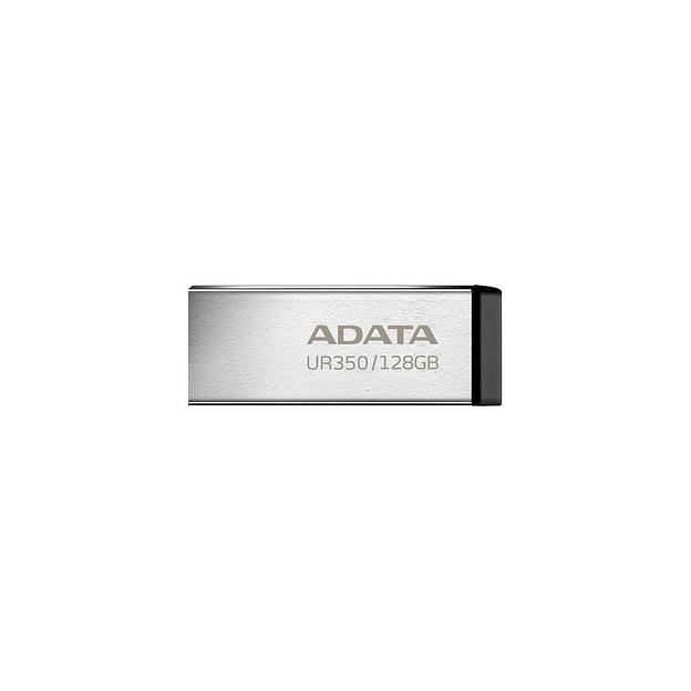 Флешка USB A-Data UR350 128ГБ, USB3.2, серебристый и черный [ur350-128g-rsr/bk] фото 1