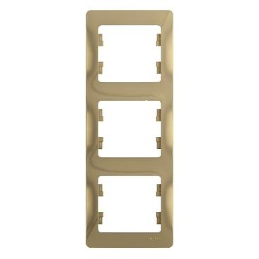 Systeme electric GSL000407 GLOSSA 3-постовая РАМКА, вертикальная, ТИТАН фото 5