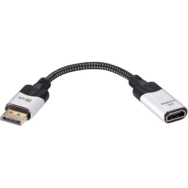Кабель DISPLAY PORT TO HDMI 4K 0.15 M CG621M-0.15 VCOM фото 1