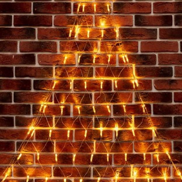 Neon-Night (215-056) Гирлянда Светодиодная Сеть Треугольная 1,5Х2Х2М 136 Led Теплый Белый Прозрачный Пвх Ip65 Свечение С Динамикой 230В Контроллер В Комплекте фото 1