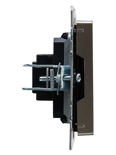 BRITE Розетка HDMI РHDMI-0-БрС сталь фото 3