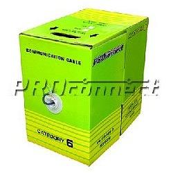 PROconnect (01-0047-3) Кабель витая пара омедненный U/UTP, CCA, CAT 6, PVC, 4PR, 23AWG, INDOOR, SOLID, серый, 305м фото 1