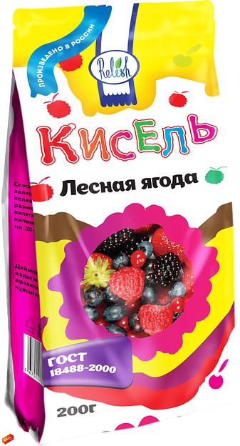 Кисель со вкусом «Лесная ягода», 200 гр, опт фото 1
