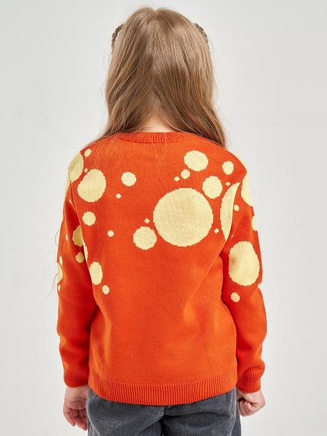 Джемпер «Жирафик» терракотовый, для девочек ОПТ фото 2