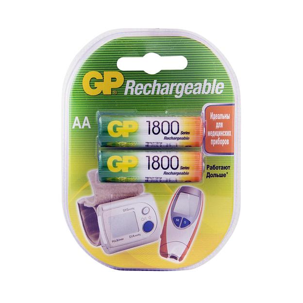 Аккумулятор GP 180AAHC AA NiMH 1800mAh (2шт) фото 1