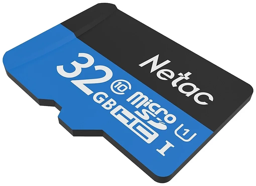 Карта памяти MicroSD  Netac P500 Standart 32GB 90MB/s Class 10  + SD Adapter NT02P500STN-032G-R фото 1