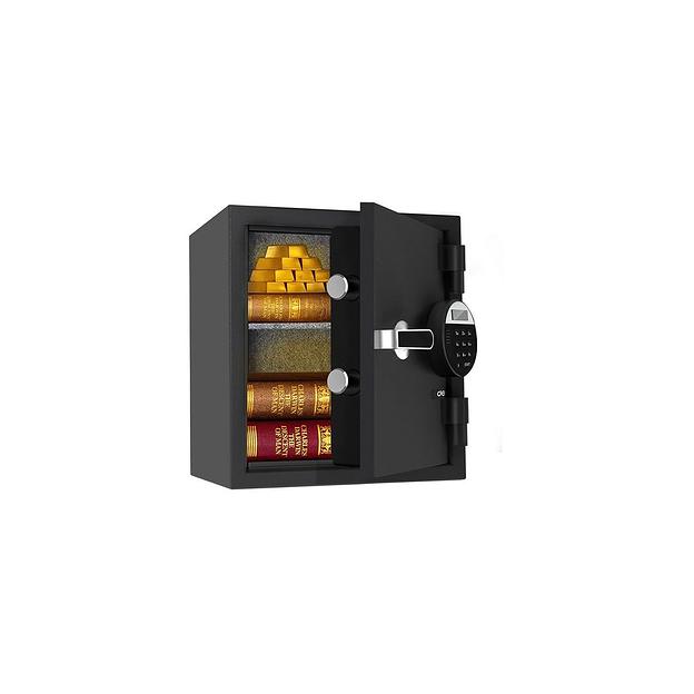 Сейф офисный Deli Obsidian ET581 огнестойкий 420x380x300 мм электронный/ключевой фото 1
