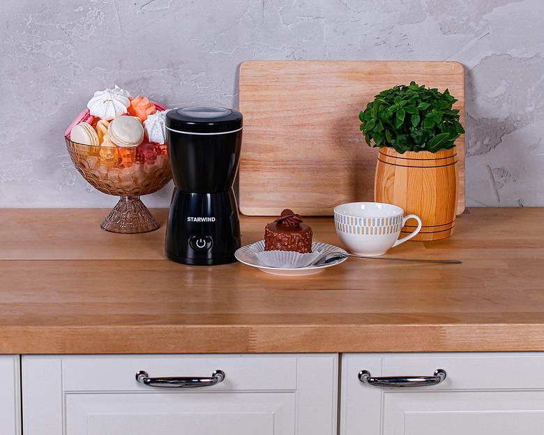 Кофемолка Starwind SGP8426 200Вт сист.помол.:ротац.нож вместим.:80гр черный фото 6