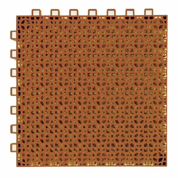 Клевер-Спорт – модульное спортивное покрытие, Цвет Коричневый RAL 8025, Толщина модуля 20 мм. фото 1