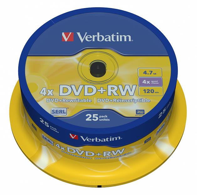 Диск DVD+R Verbatim 4.7Gb 16x Cake Box (10шт) (43498) фото 2