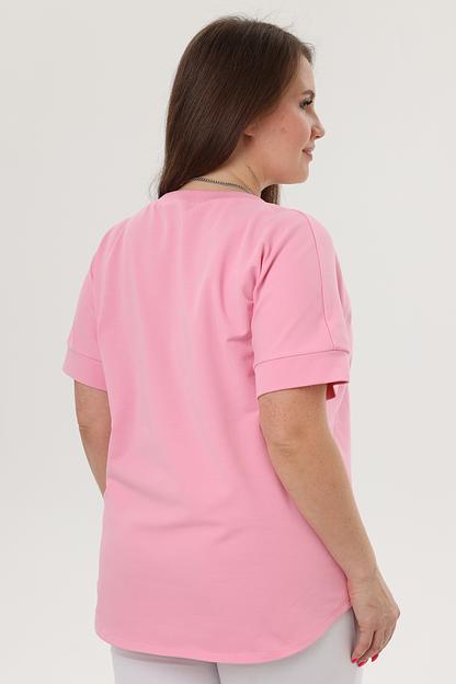 Туника футер 2-х нитка  4197/01/Розовый  фото 4