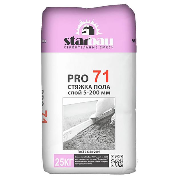 Стяжка для пола StarBau PRO 71 5-200мм 25кг фото 1