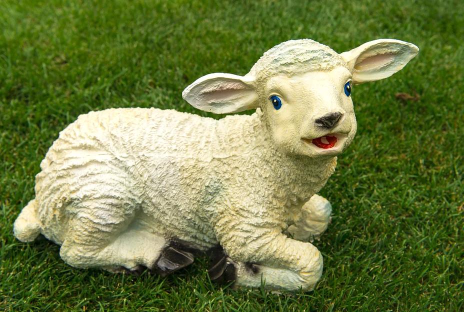 Садовая фигурка из гипса Все в сад «Барашек белый» 25×15×33 см фото 1