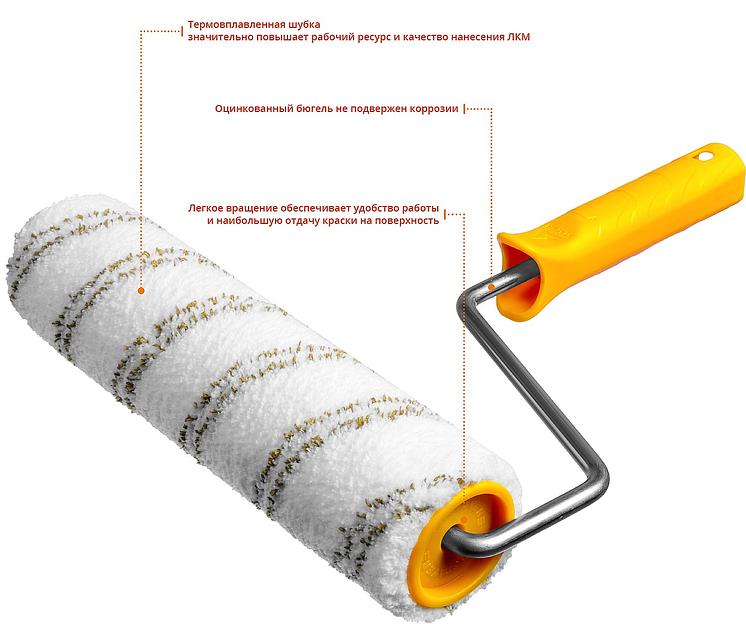 STAYER MICROTEX, 48 х 240 мм, бюгель 8 мм, ворс 9 мм, для агрессивных сред, малярный валик, Professional (0341-24) фото 2
