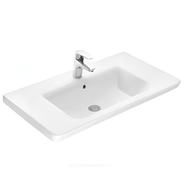 Умывальник мебельный The Gap Unik 80 1 Roca отверстие под смеситель по центру, белый ОПТ фото 3